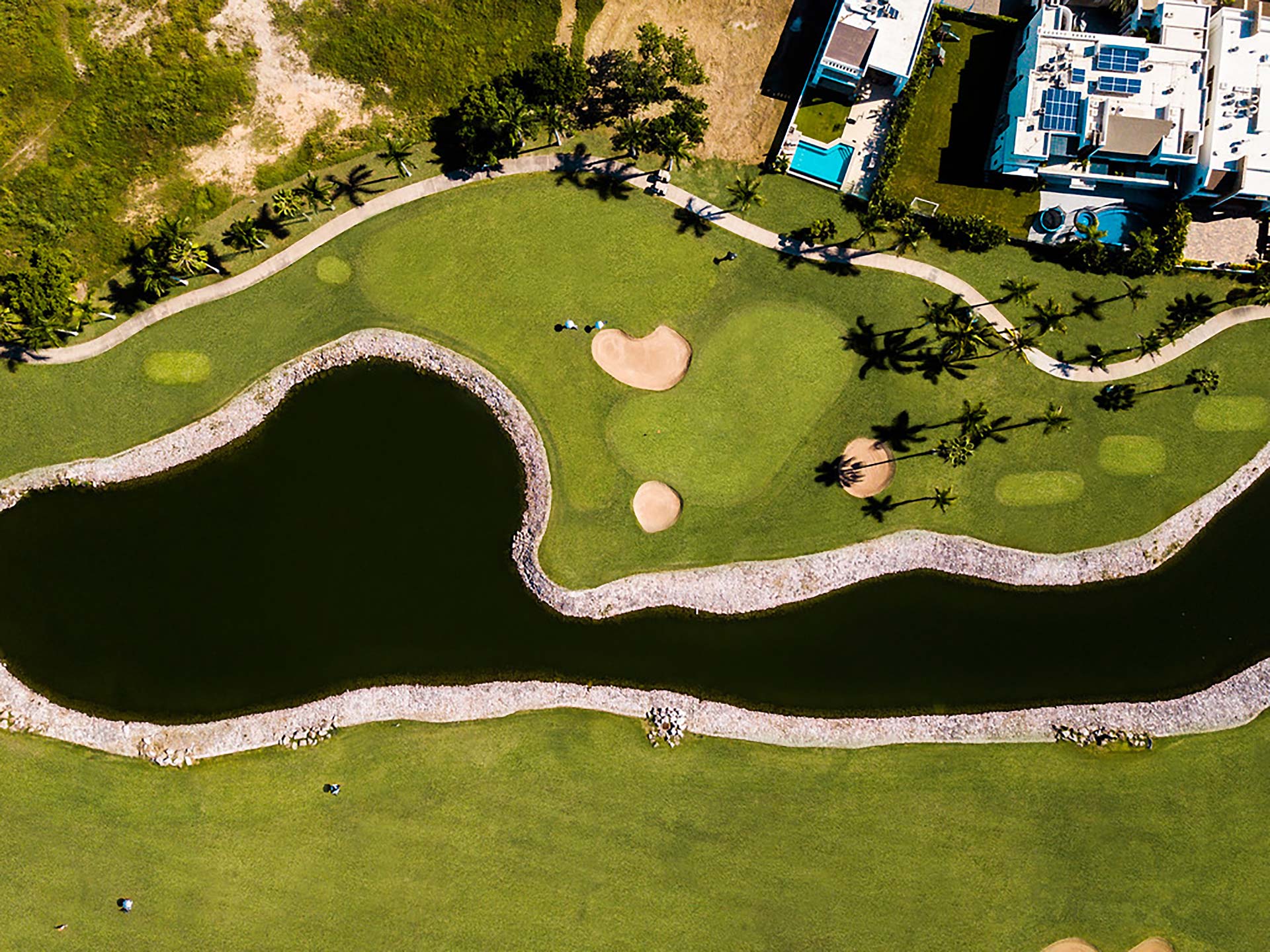 Aerial of a golf course